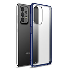 Silicone Transparent Frame Case Cover for Samsung Galaxy A23 4G Blue