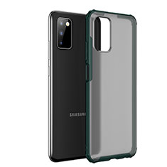 Silicone Transparent Frame Case Cover for Samsung Galaxy F02S SM-E025F Green