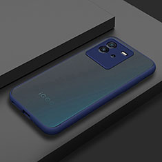 Silicone Transparent Frame Case Cover for Vivo iQOO Neo6 SE 5G Blue