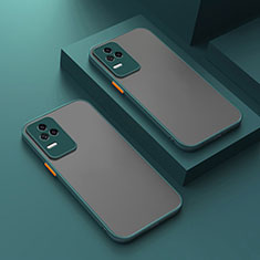 Silicone Transparent Frame Case Cover for Xiaomi Poco F4 5G Midnight Green