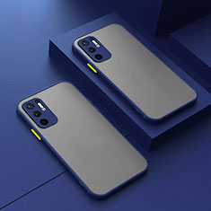 Silicone Transparent Frame Case Cover for Xiaomi Redmi Note 10 5G Blue