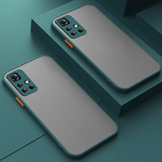Silicone Transparent Frame Case Cover for Xiaomi Redmi Note 11 4G (2021) Green
