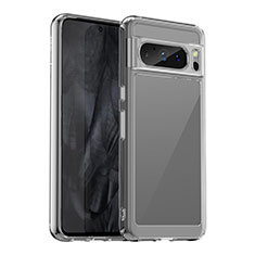 Silicone Transparent Frame Case Cover J01S for Google Pixel 8 Pro 5G Clear