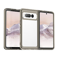 Silicone Transparent Frame Case Cover J01S for Google Pixel Fold 5G Gray