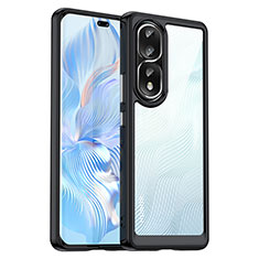 Silicone Transparent Frame Case Cover J01S for Huawei Honor 80 Pro 5G Black