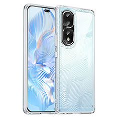 Silicone Transparent Frame Case Cover J01S for Huawei Honor 80 Pro 5G Clear