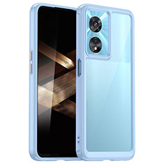 Silicone Transparent Frame Case Cover J01S for Huawei Honor X5 Plus Blue