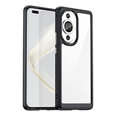 Silicone Transparent Frame Case Cover J01S for Huawei Nova 11 Pro Black