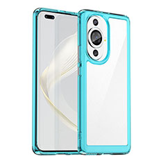 Silicone Transparent Frame Case Cover J01S for Huawei Nova 11 Ultra Blue