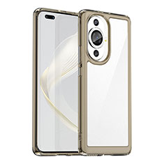 Silicone Transparent Frame Case Cover J01S for Huawei Nova 11 Ultra Gray