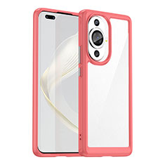 Silicone Transparent Frame Case Cover J01S for Huawei Nova 11 Ultra Red