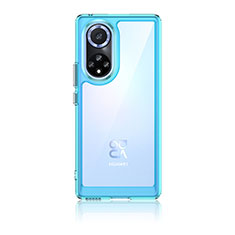 Silicone Transparent Frame Case Cover J01S for Huawei Nova 9 Blue