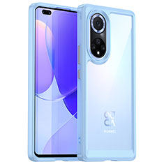 Silicone Transparent Frame Case Cover J01S for Huawei Nova 9 Pro Sky Blue