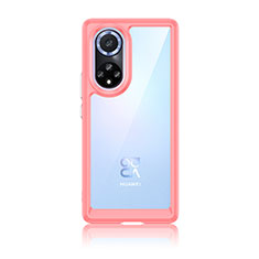 Silicone Transparent Frame Case Cover J01S for Huawei Nova 9 Red