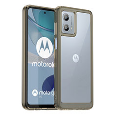 Silicone Transparent Frame Case Cover J01S for Motorola Moto G53y 5G Gray