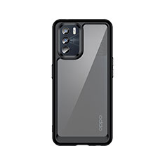 Silicone Transparent Frame Case Cover J01S for Oppo K9 Pro 5G Black