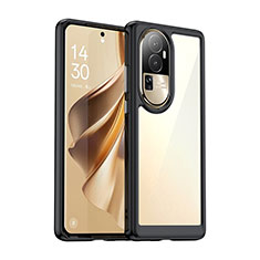 Silicone Transparent Frame Case Cover J01S for Oppo Reno10 Pro+ Plus 5G Black