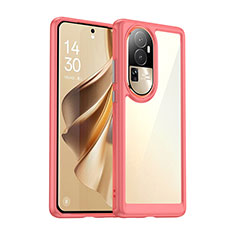 Silicone Transparent Frame Case Cover J01S for Oppo Reno10 Pro+ Plus 5G Red