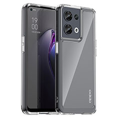 Silicone Transparent Frame Case Cover J01S for Oppo Reno9 Pro 5G Clear