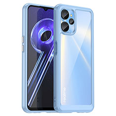 Silicone Transparent Frame Case Cover J01S for Realme 10T 5G Blue