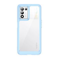 Silicone Transparent Frame Case Cover J01S for Realme 9 SE 5G Blue