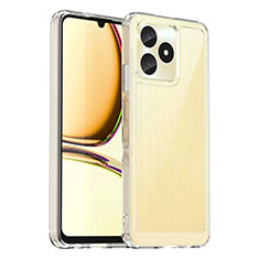 Silicone Transparent Frame Case Cover J01S for Realme C53 India Clear