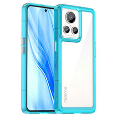 Silicone Transparent Frame Case Cover J01S for Realme GT2 Master Explorer Sky Blue