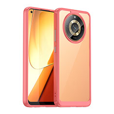 Silicone Transparent Frame Case Cover J01S for Realme Narzo 60 5G Red