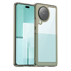 Silicone Transparent Frame Case Cover J01S for Xiaomi Civi 3 5G Gray