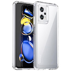 Silicone Transparent Frame Case Cover J01S for Xiaomi Poco X4 GT 5G Clear