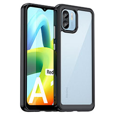 Silicone Transparent Frame Case Cover J01S for Xiaomi Redmi A1 Black