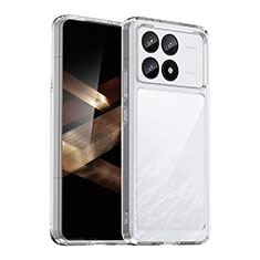 Silicone Transparent Frame Case Cover J01S for Xiaomi Redmi K70 Pro 5G Clear