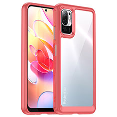 Silicone Transparent Frame Case Cover J01S for Xiaomi Redmi Note 11 SE 5G Red