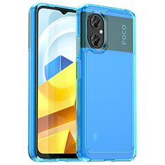 Silicone Transparent Frame Case Cover J01S for Xiaomi Redmi Note 11R 5G Blue