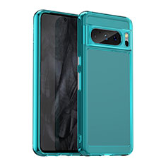 Silicone Transparent Frame Case Cover J02S for Google Pixel 8 Pro 5G Blue