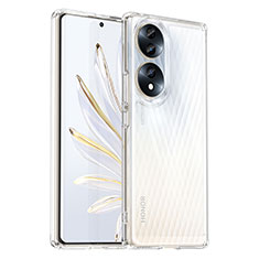 Silicone Transparent Frame Case Cover J02S for Huawei Honor 70 5G Clear