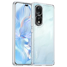 Silicone Transparent Frame Case Cover J02S for Huawei Honor 80 Pro Flat 5G Clear