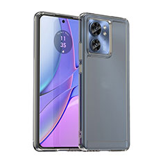 Silicone Transparent Frame Case Cover J02S for Motorola Moto Edge (2023) 5G Gray