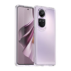 Silicone Transparent Frame Case Cover J02S for Oppo Reno10 Pro 5G Clear