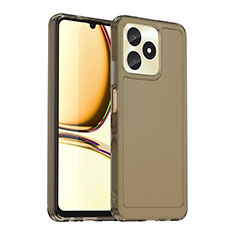 Silicone Transparent Frame Case Cover J02S for Realme C51 Gray