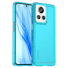 Silicone Transparent Frame Case Cover J02S for Realme GT2 Master Explorer Blue