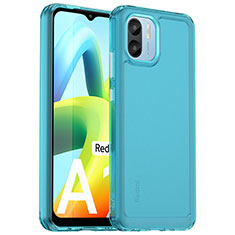 Silicone Transparent Frame Case Cover J02S for Xiaomi Redmi A2 Blue