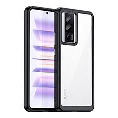 Silicone Transparent Frame Case Cover J02S for Xiaomi Redmi K60 Pro 5G Black