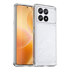 Silicone Transparent Frame Case Cover J02S for Xiaomi Redmi K70 Pro 5G Clear