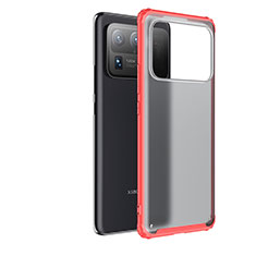 Silicone Transparent Frame Case Cover M01 for Xiaomi Mi 11 Ultra 5G Red