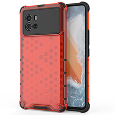 Silicone Transparent Frame Case Cover M04 for Vivo iQOO 9 5G Red