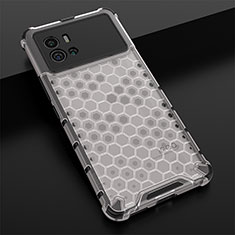 Silicone Transparent Frame Case Cover M05 for Vivo iQOO 9 5G White