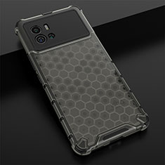 Silicone Transparent Frame Case Cover M05 for Vivo iQOO 9 Pro 5G Black