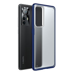 Silicone Transparent Frame Case Cover M05 for Xiaomi Mi 12X 5G Blue