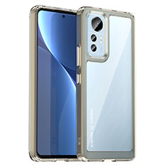 Silicone Transparent Frame Case Cover M06 for Xiaomi Mi 12 5G Gray